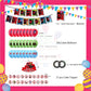 ParteeTime Kids Birthday Party Celebration Balloon Caketopper Banner Set Red Girl Costume Sambutan Parti Hari Jadi