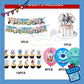 ParteeTime Kids Birthday Party Celebration Decoration Set Genshin 4 in 1 Banner Balloon Cake Cupcake Topper Hari Jadi