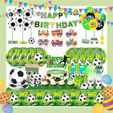 ParteeTime Kids Football Birthday Theme Decorations Kids Birthday Balloon Banner Set Budak Hari Jadi Bola Sepak Hiasan