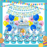 ParteeTime Kids Birthday Party Celebration Decoration Set Cinderella 4 in 1 Majlis Sambutan Hari Jadi Kanak-Kanak