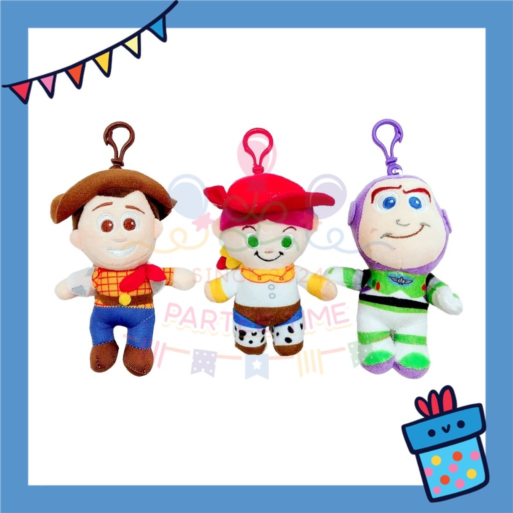 ParteeTime Kids Fluffy Toy Story Cute Soft Dolls Keychain Cute Plush Toy Stuffed Doll Toy Pendant Doorgift Goodies