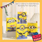 ParteeTime Kids Birthday Party Celebration Decoration Set Minion 4 in 1 Banner Balloon Cake Cupcake Topper Paper Bag
