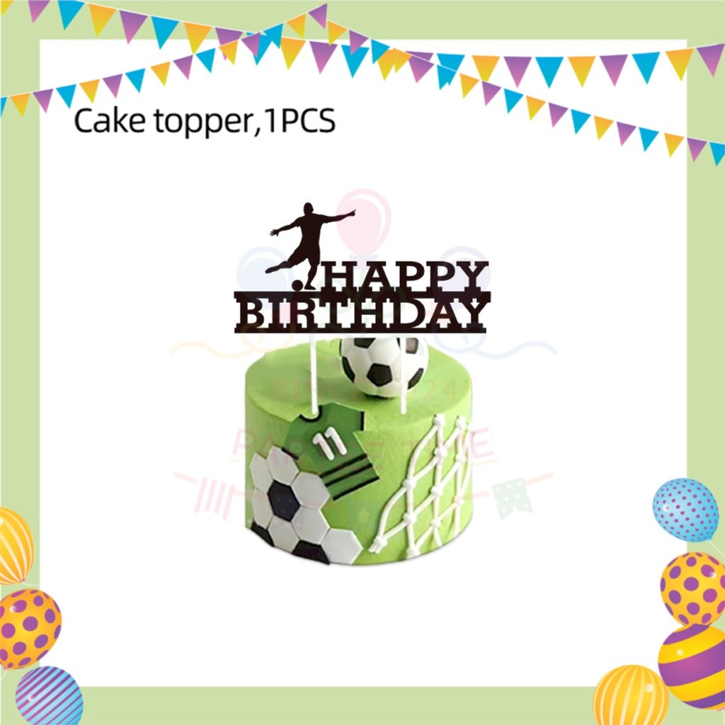 ParteeTime Kids Football Birthday Theme Decorations Kids Birthday Balloon Banner Set Budak Hari Jadi Bola Sepak Hiasan