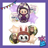 ParteeTime Kids Labubu Birthday Party Decoration 5pcs Set Foil Balloon Set Belon Hari Jadi Kanak-Kanak