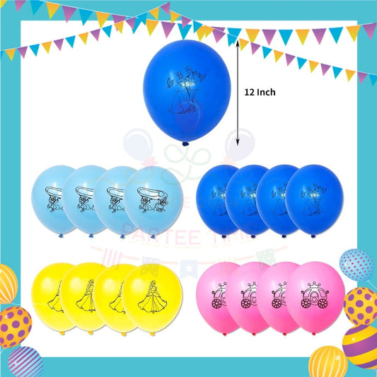 ParteeTime Kids Birthday Party Celebration Decoration Set Cinderella 4 in 1 Majlis Sambutan Hari Jadi Kanak-Kanak