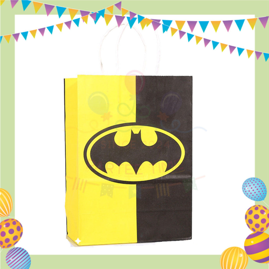 ParteeTime Birthday Kids 1pcs Mix Cartoon Party Favor Gift Bags with Handle Paper Bag Doorgift Packaging Goodies Bag