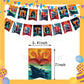 ParteeTime Kids Birthday Party Celebration Decoration Set Godzilla 4 in 1 Banner Balloon Cake Cupcake Topper