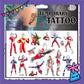 ParteeTime Kids Non-Toxic Temporary Tattoos Cartoon Tattoos Body Make Up Parties Carnival