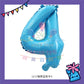 ParteeTime Blue Digital Foil Ballon 16 Inch 0 Number Balloon Birthday Party Foil Balloons Vibrant Shiny Decorations