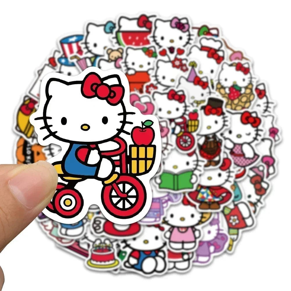 ParteeTime Kids 50pcs 100pcs Cute Cartoon Waterproof Vinyl Sticker for Water Bottle Laptops Computer Desk Helmet Bicycle