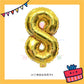 ParteeTime Gold Digital Foil Ballon 16 Inch 0 Number Balloon Birthday Party Foil Balloons Vibrant Shiny Decorations