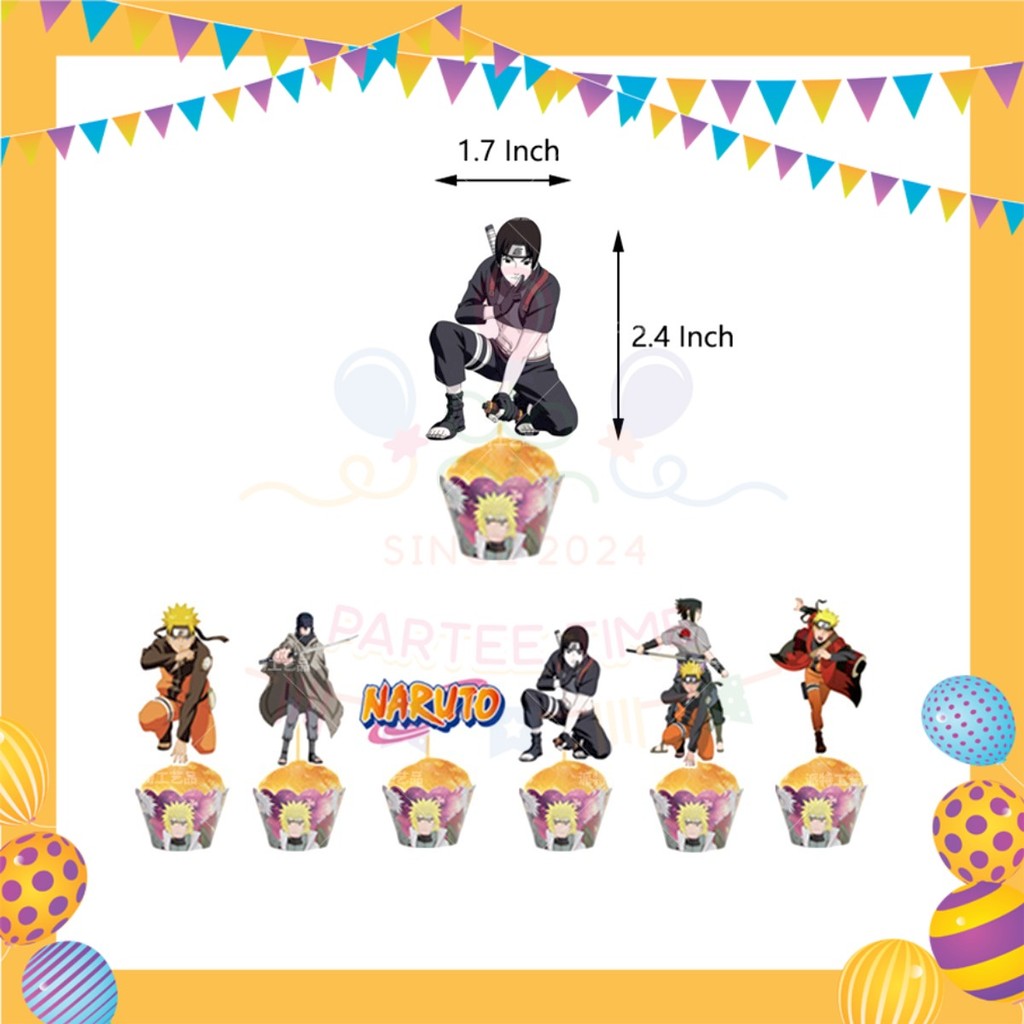 ParteeTime Kids Birthday Party Celebration Decoration Set Naruto 4 in 1 Majlis Sambutan Hari Jadi Kanak-Kanak