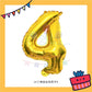 ParteeTime Gold Digital Foil Ballon 16 Inch 0 Number Balloon Birthday Party Foil Balloons Vibrant Shiny Decorations