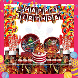 ParteeTime Kids Ninjago Theme Decorations Birthday Party Supplies Banners Backdrop Set Hiasan Hari Jadi Kanak-Kanak