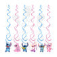 ParteeTime Kids Stitch Theme Decorations Kids Birthday Party Balloon Banners Hang Swirls Backdrop Tablecloth Cake Topper