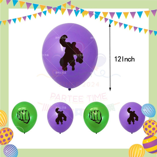 ParteeTime Kids Birthday Party Celebration Decoration Set Hulk 4 in 1 Majlis Sambutan Hiasan Hari Jadi Kanak-Kanak