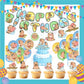 ParteeTime Kids Capybara Theme Decoration Birthday Party Supplies Banners Backdrop Sambutan Hari Jadi Hiasan Kanak-Kanak