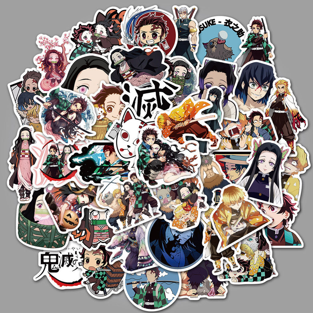 ParteeTime Kids 50pcs 100pcs Cute Cartoon Waterproof Vinyl Sticker for Water Bottle Laptops Computer Desk Helmet Bicycle