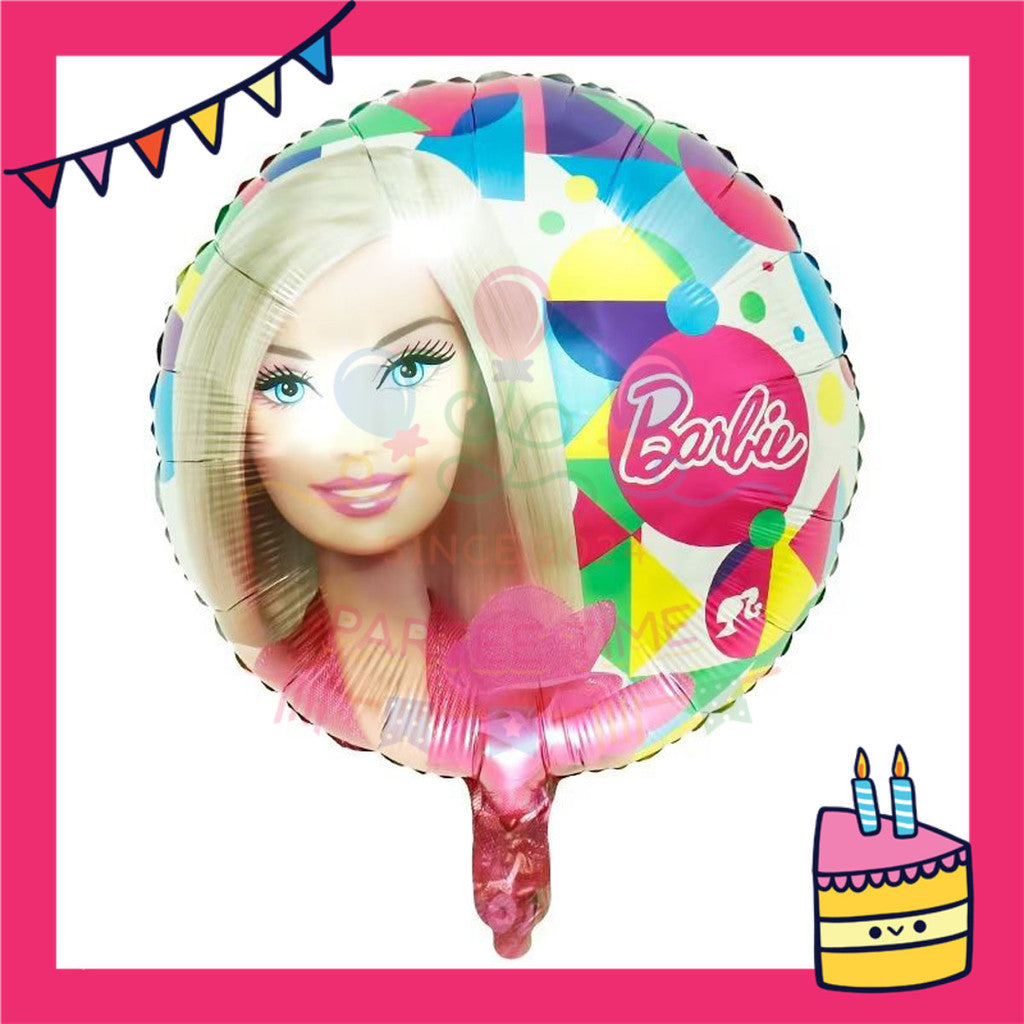 ParteeTime Kids Elsa Gabby Barbie Themed Foil Balloon Birthday Party Decoration Tema Foil Belon Hari Jadi Hiasan