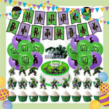 ParteeTime Kids Birthday Party Celebration Decoration Set Hulk 4 in 1 Majlis Sambutan Hiasan Hari Jadi Kanak-Kanak