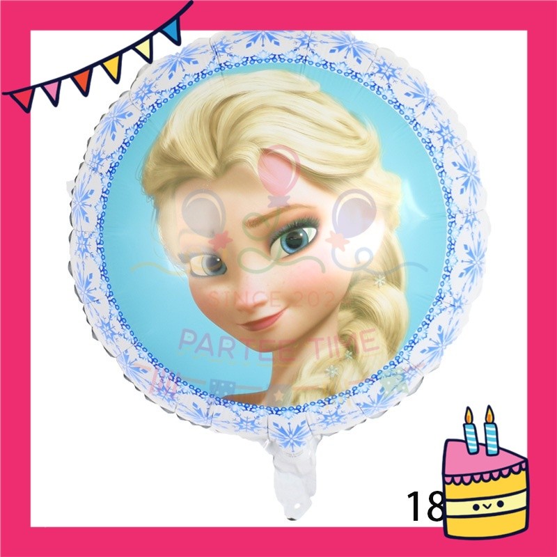 ParteeTime Kids Elsa Gabby Barbie Themed Foil Balloon Birthday Party Decoration Tema Foil Belon Hari Jadi Hiasan