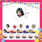 ParteeTime Kids Birthday Party Celebration Decoration Set Wonder Woman 4 in 1 Sambutan Hiasan Hari Jadi Kanak-Kanak