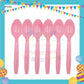 ParteeTime Astronaut Birthday Theme Decorations Kids Birthday Balloon Banner Hang Swirl Backdrop Tablecloth Cake Topper
