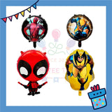 ParteeTime Kids Cartoon Wolverine Dead Pool Themed Foil Balloon Birthday Party Decoration Foil Belon Parti Hari Jadi