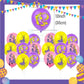 ParteeTime Kids Birthday Party Celebration Decoration Set Princess Rapunzel 4 in 1 Majlis Sambutan Hari Jadi Kanak-Kanak