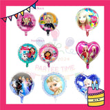 ParteeTime Kids Elsa Gabby Barbie Themed Foil Balloon Birthday Party Decoration Tema Foil Belon Hari Jadi Hiasan