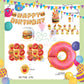 ParteeTime Kids Birthday Party Celebration Decoration Set Fast Food 5 in 1 Banner Balloon Cake Cupcake Topper Hari Jadi