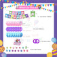 ParteeTime Kids Birthday Party Celebration Decoration Set Dollhouse Doll House Gabby 4 in 1 Hiasan Majlis Sambutan Hari Jadi Kanak-Kanak