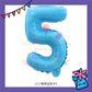 ParteeTime Blue Digital Foil Ballon 16 Inch 0 Number Balloon Birthday Party Foil Balloons Vibrant Shiny Decorations