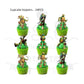 ParteeTime Kids Ninja Turtle Birthday Theme Decorations Kids Birthday Balloon Banner Hang Swirl Backdrop Tablecloth