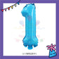 ParteeTime Blue Digital Foil Ballon 16 Inch 0 Number Balloon Birthday Party Foil Balloons Vibrant Shiny Decorations