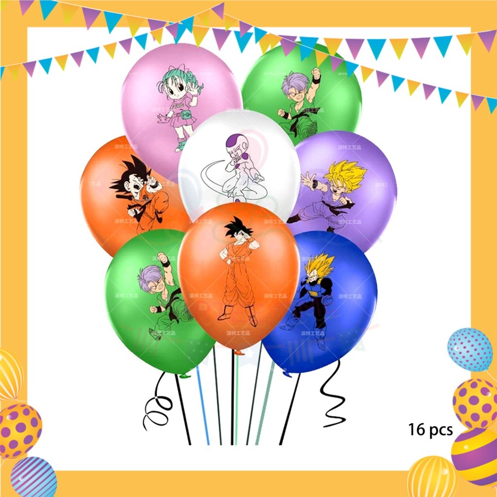 ParteeTime Kids Birthday Party Celebration Decoration Set Dragon Ball Goku 4 in 1 Majlis Sambutan Hari Jadi Kanak-Kanak