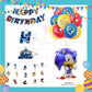 ParteeTime Kids Birthday Party Celebration Decoration Set New Sonic 4 in 1 Hiasan Majlis Sambutan Hari Jadi Kanak-Kanak