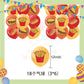 ParteeTime Kids Birthday Party Celebration Decoration Set Fast Food 5 in 1 Banner Balloon Cake Cupcake Topper Hari Jadi