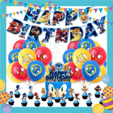 ParteeTime Kids Birthday Party Celebration Decoration Set New Sonic 4 in 1 Hiasan Majlis Sambutan Hari Jadi Kanak-Kanak