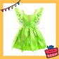 ParteeTime Kids Girls Green Tinker Bell Dress Cosplay Costumes Halloween Fairy Princess Fancy