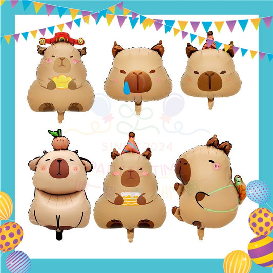 ParteeTime Kids Capybara Birthday Party Decoration Themed Foil Balloon 1pcs Birthday Party Majlis Sambutan Hari Jadi