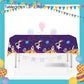 ParteeTime Astronaut Birthday Theme Decorations Kids Birthday Balloon Banner Hang Swirl Backdrop Tablecloth Cake Topper