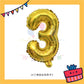 ParteeTime Gold Digital Foil Ballon 16 Inch 0 Number Balloon Birthday Party Foil Balloons Vibrant Shiny Decorations