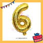ParteeTime Gold Digital Foil Ballon 16 Inch 0 Number Balloon Birthday Party Foil Balloons Vibrant Shiny Decorations