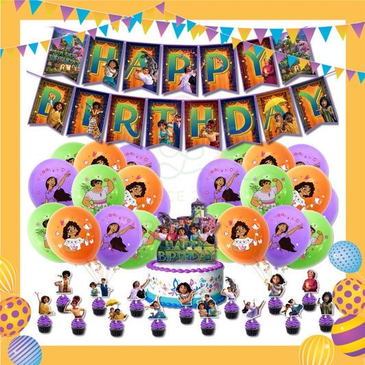 ParteeTime Kids Birthday Party Celebration Decoration Set Encanto 4 in 1 Majlis Sambutan Hari Jadi Kanak-Kanak