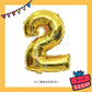ParteeTime Gold Digital Foil Ballon 16 Inch 0 Number Balloon Birthday Party Foil Balloons Vibrant Shiny Decorations