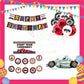 ParteeTime Kids Birthday Party Celebration Decoration Set Racing Car 4 in 1 Majlis Sambutan Hari Jadi Kanak-Kanak