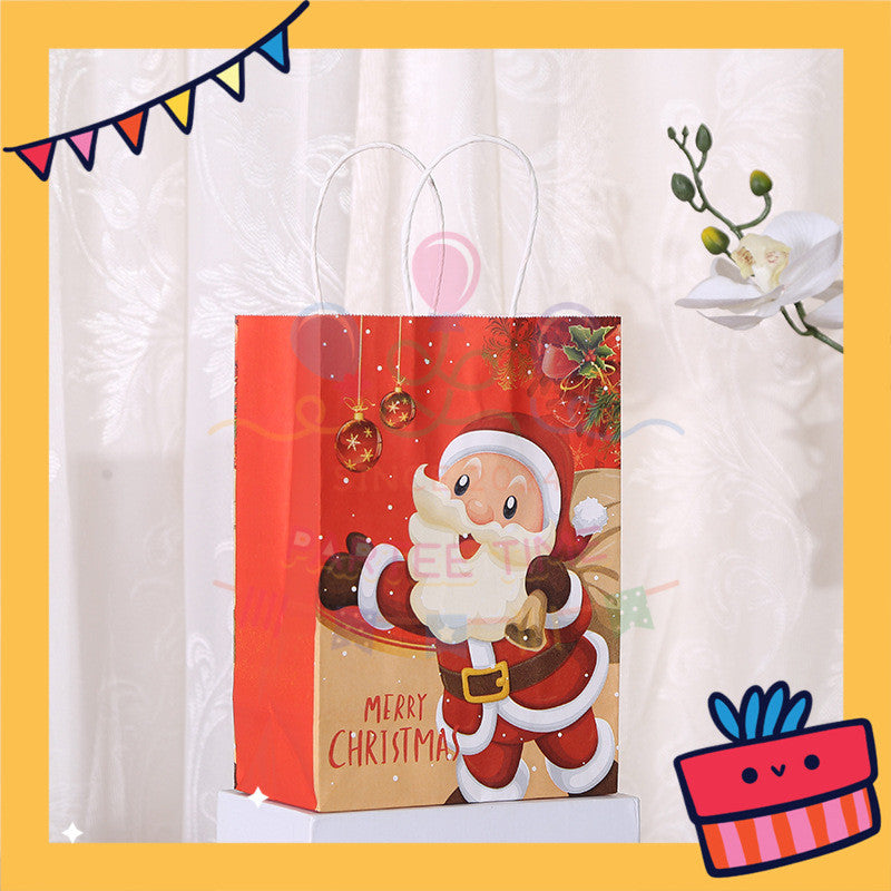 ParteeTime Birthday Kids 1pcs Christmas Party Favor Gift Bags with Handle Paper Bag Doorgift Packaging Goodies Bag Gift