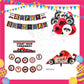 ParteeTime Kids Birthday Party Celebration Decoration Set Racing Car 4 in 1 Majlis Sambutan Hari Jadi Kanak-Kanak