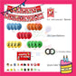 ParteeTime Kids Birthday Party Celebration Decoration Set Roblox Red 4 in 1 Hiasan Majlis Sambutan Hari Jadi Kanak-Kanak
